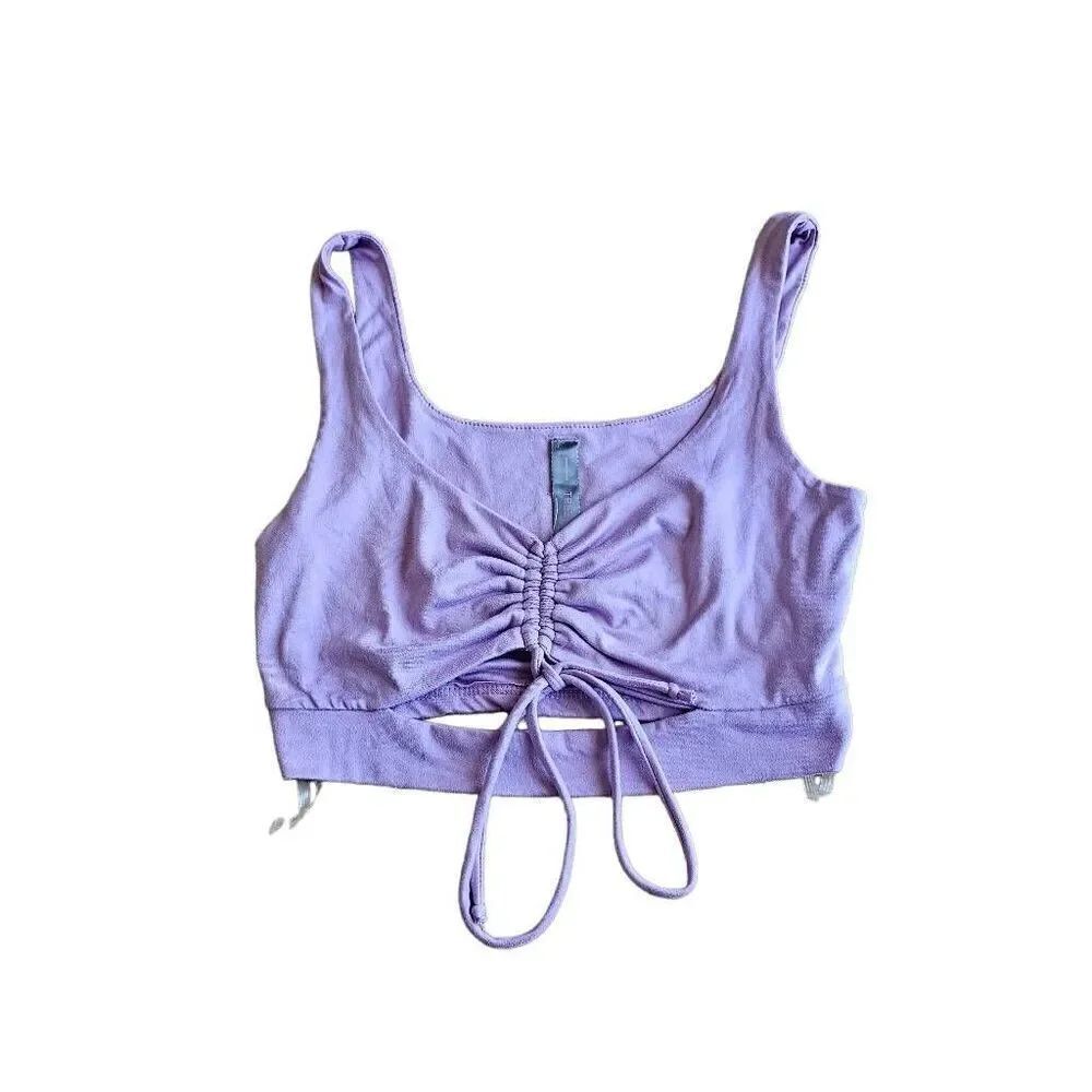 TRESSER juniors Sz S baby purple crop top
